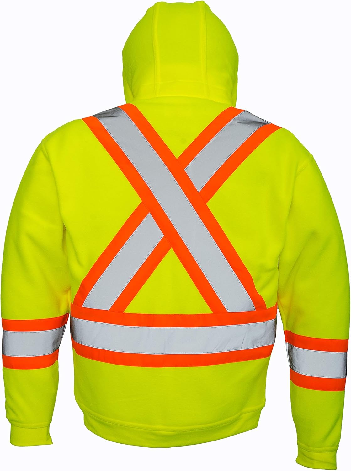 Viking Safety Fleece High Visibility Hoodie for Men - Zip Up Quick Drying Hi Vis Hoodie for Construction and Industrial Jobs