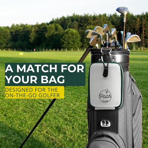 PAAR CLUB White Golf Range Finder Case - 100% Compatible with Most Rangefinders Brands: Bushnell/Callaway/TekTek/Bluetees - Hard Shell Case w/Carabiner + Belt Clip
