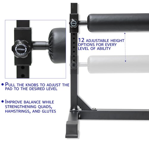 Trademark Innovations Strength Training Leg Machine, Single Leg Squat Machine, Split Squat Stand