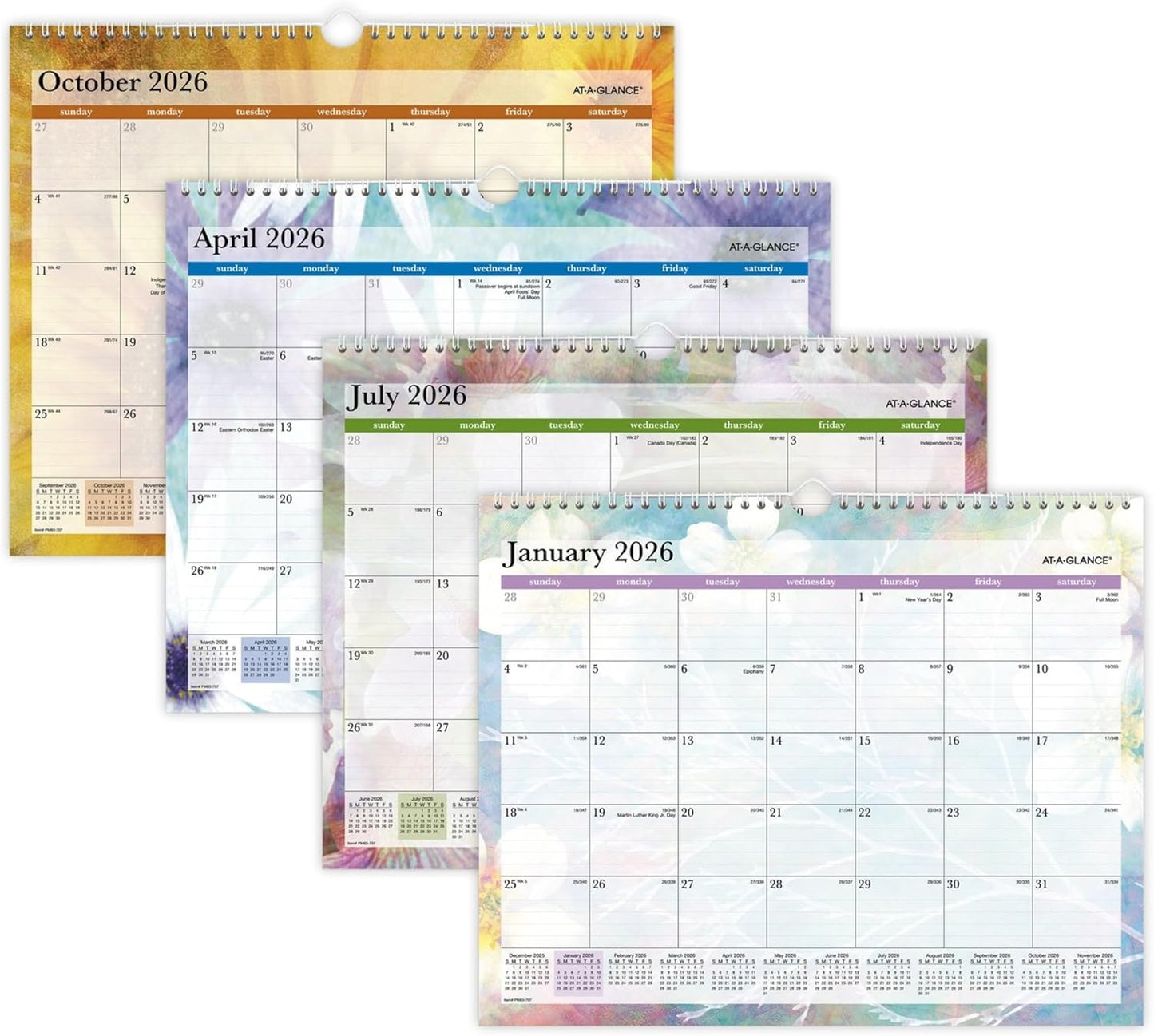AT-A-GLANCE® Dreams 2026 Monthly Wall Calendar, Medium, 15" x 12"