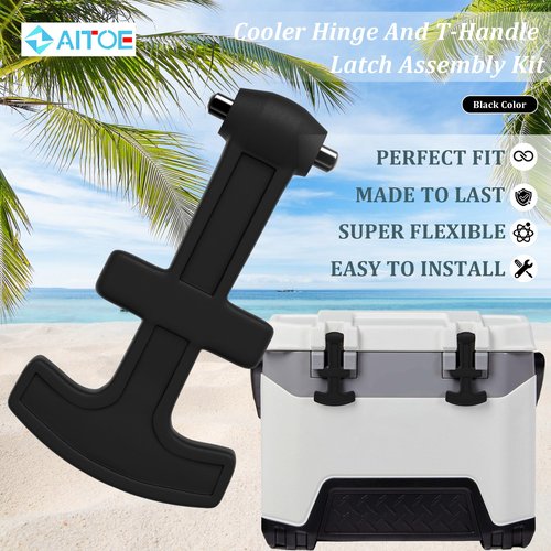 Cooler Hinge and T-Handle Latch Replacement Kit Replacement for 25, 52, 72 Qt Ig-loo BMX and Overland 25-72 Quart Coolers Parts
