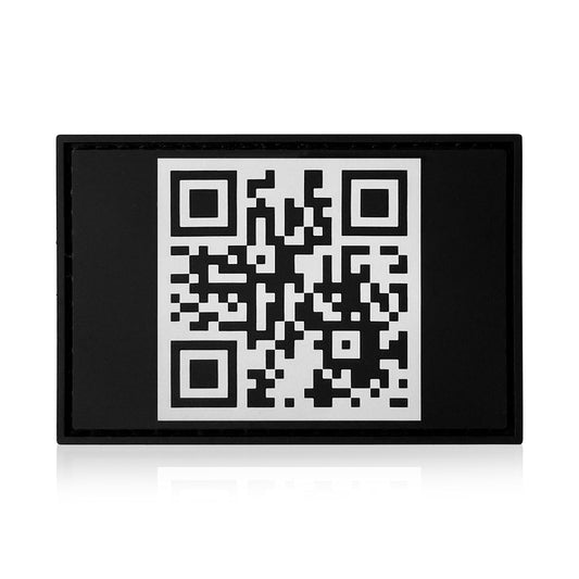 Rick Roll QR Code PVC Patch, Tactical Backpack Patches | Military Morale Patch for Chest Pack, Hat, Dog Harness | Hook and Loop, Molle Accessories (QR - Rectangle)