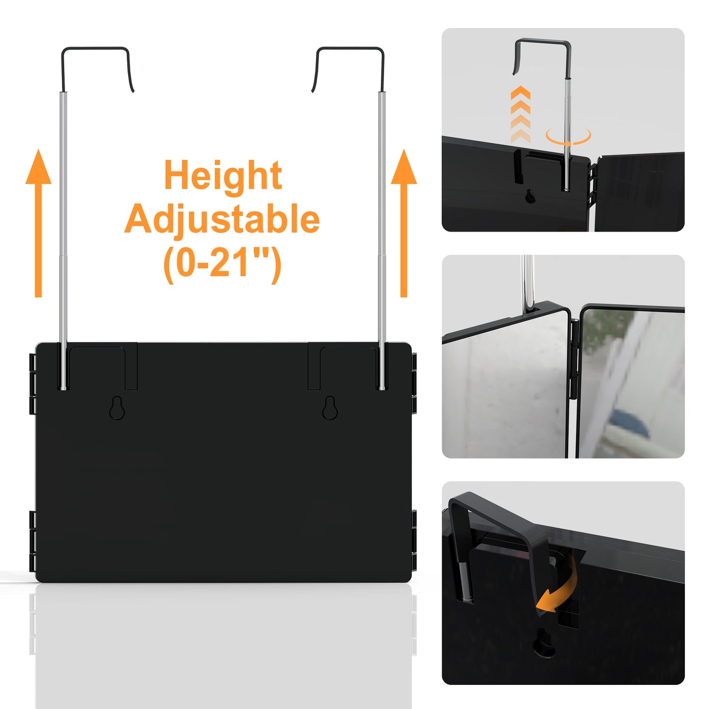 3-Way Tri-Fold Makeup Mirror | 5X Magnifying | 360° for Hair Styling