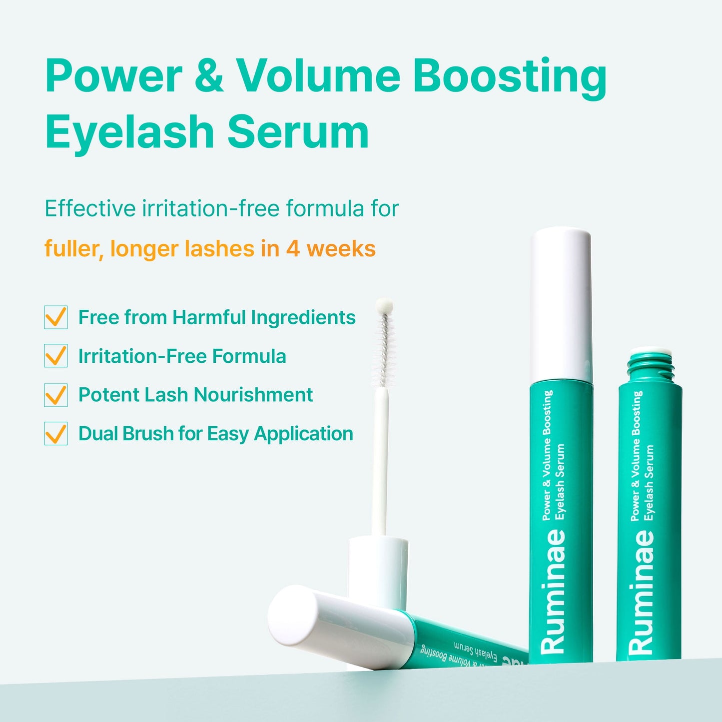 Ruminae Eyelash Serum | Power & Volume Boosting | Korean Skin Care, 10ml