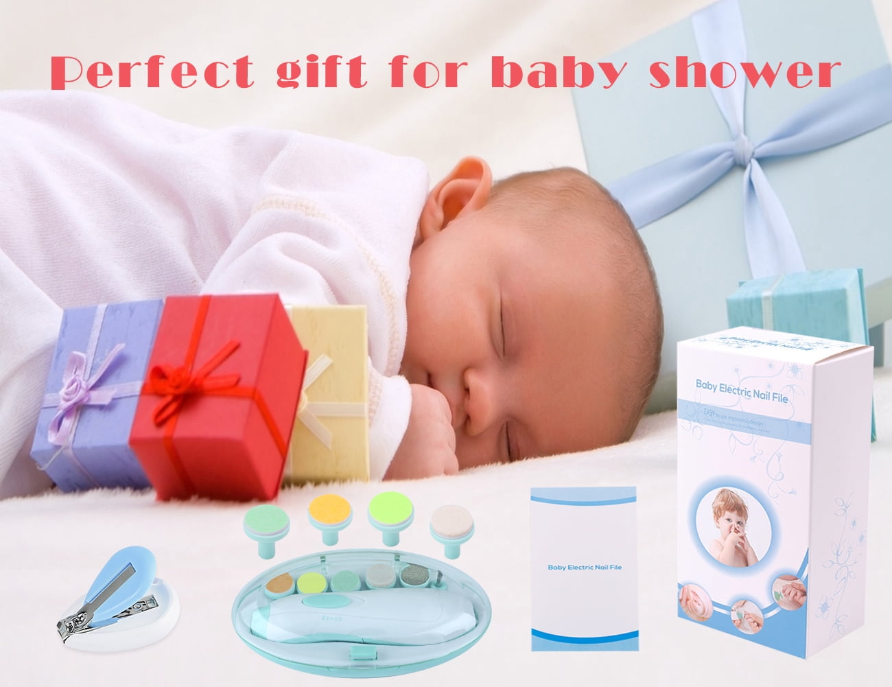 LANNEY Electric Baby Nail File & Clippers | Safe Trimmer for Kids & Adults