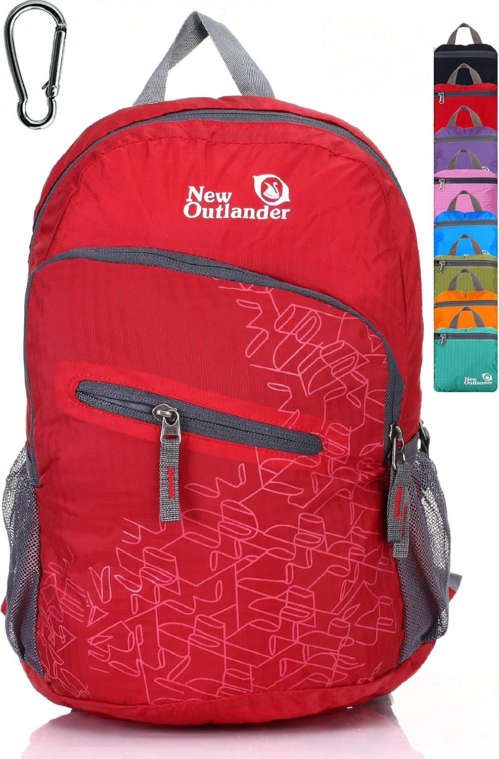 Outlander Packable Handy Lightweight Travel Hiking Backpack Daypack, Black