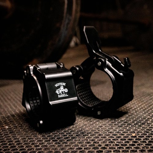 Westside Barbell Bar Clamps - Pair of Quick Release Locking Collars Weight Clips Fit 2 Inch Olympic Barbell for Weightlifting Powerlifting Bodybuilding Strongman Crossfit