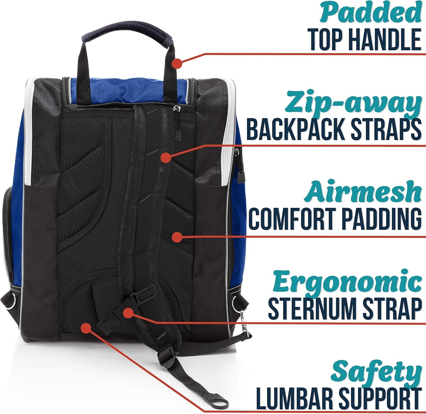 Athletico Ski Boot Bag – Skiing and Snowboarding Travel Luggage – Stores Gear Including Jacket, Helmet, Goggles, Gloves & Accessories – Venting and Grommets for Snow Drainage