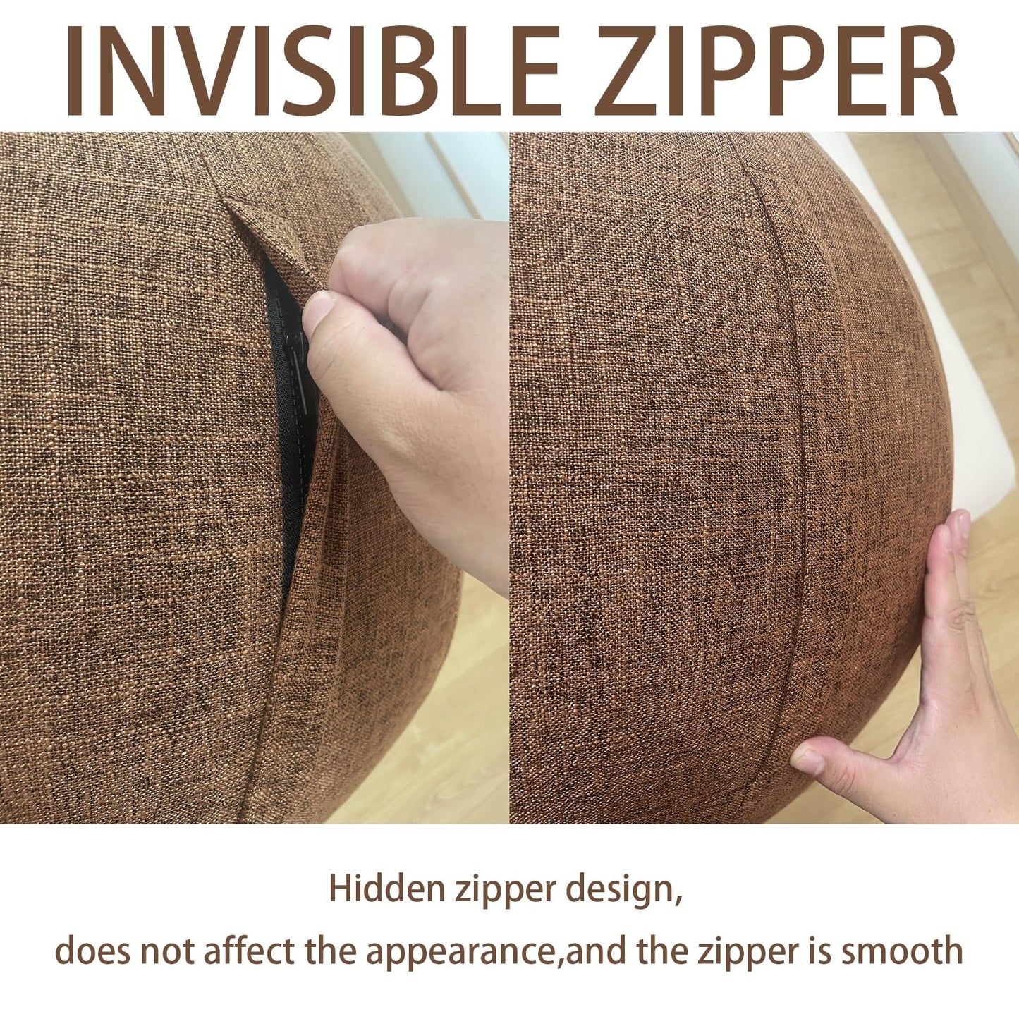 AOLIAZMAX Sitting Ball Cover, Air Stopper Plug Pin Adapter, 65cm 75cm Birthing Ball Exercise Ball Cover for Pregnancy Ball Yoga Ball Core Ball Covers Storage Bag Accessories (No Yoga Ball)