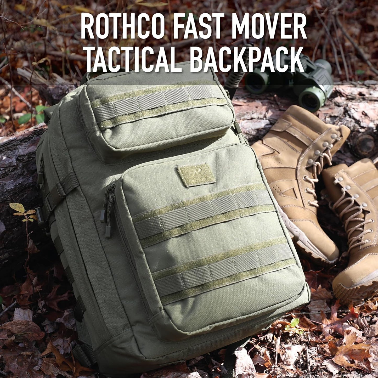 Rothco Fast Mover Tactical Backpack - Outdoor Hiking Pack for EDC Essential Gear (Coyote Brown)
