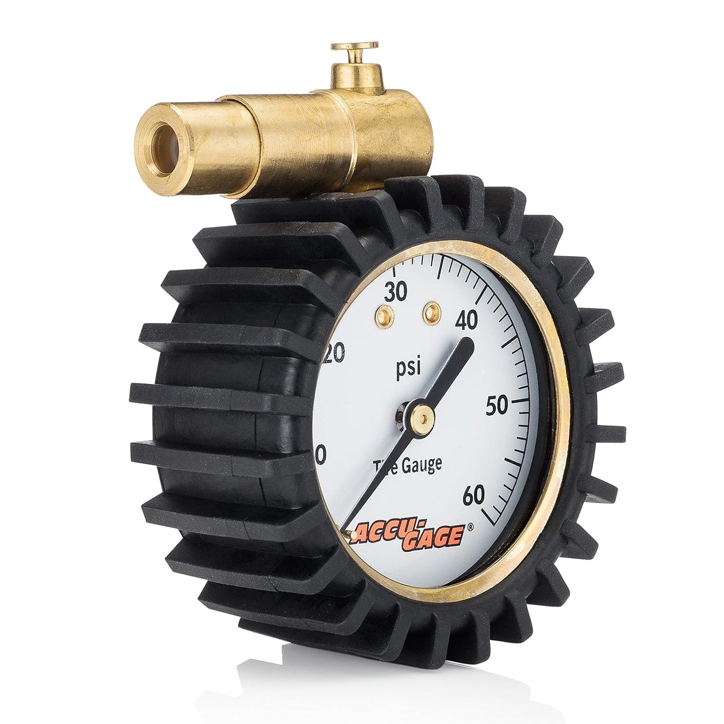 Accu-Gage Fat Bike Presta Valve Low Pressure Bicycle Tire Gauge, 30psi