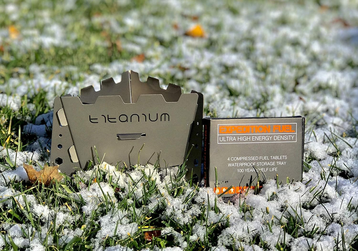 Titanium Solid Fuel Stove - Integrated Wind Shield