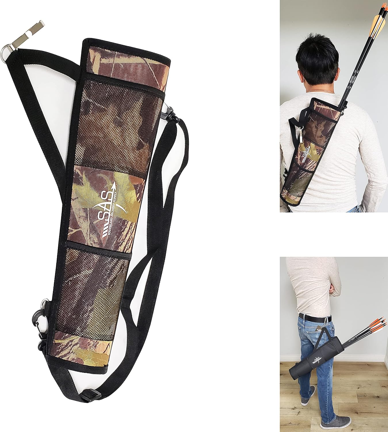 SAS Archery Side Tube Quiver with Belt Clip