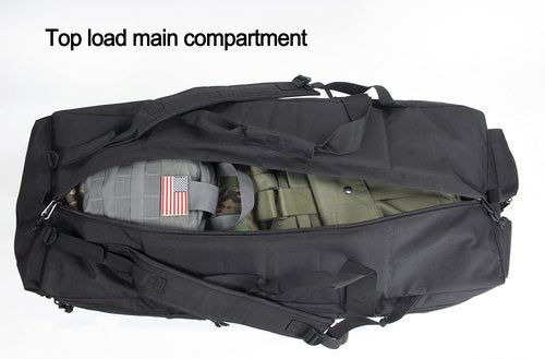 XMILPAX Large Military Duffle Bag Tactical Gear Load Out Bag Deployment Cargo Bag Travel Sports Equipment Duffel Luggage Bag with Backpack Straps 90L