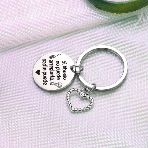 ZQEOU Abuelo Gifts Fathers Day Jewelry Grandpa Gifts Grandpa Birthday Keychain Grandfather Gift Grandad Grandaddy Gift Grandfather Appreciation Jewelry