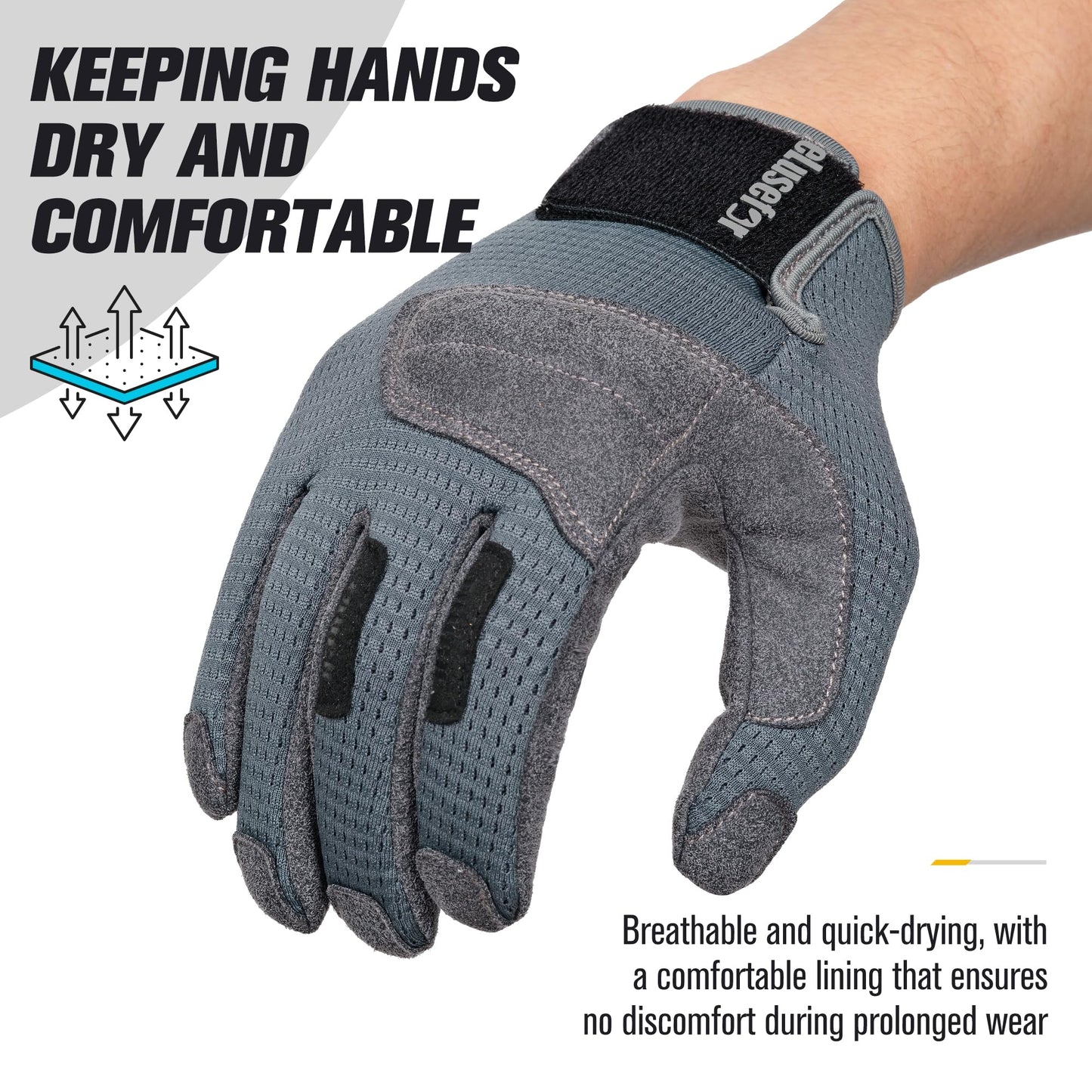 eLusefor Natural Tactile Shooting Glove: Seamless Wrap-Fingers Design,360°Touchscreen Freedom,Customizable Badge|Tactical,Police,Patrol,Law Enforcement Gloves for Men
