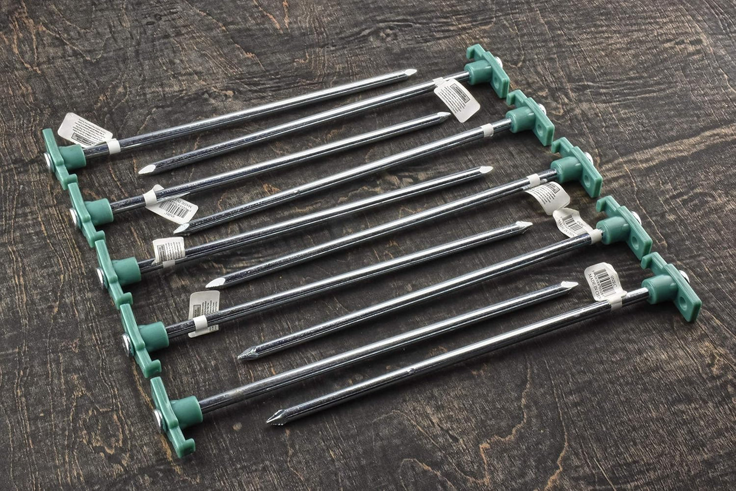 SE Heavy-Duty Metal Tent Pegs Stake Set - 20-Pack, 10.5" Galvanized Steel Pegs for Secure Anchoring in Various Terrains - 9NRC10-20