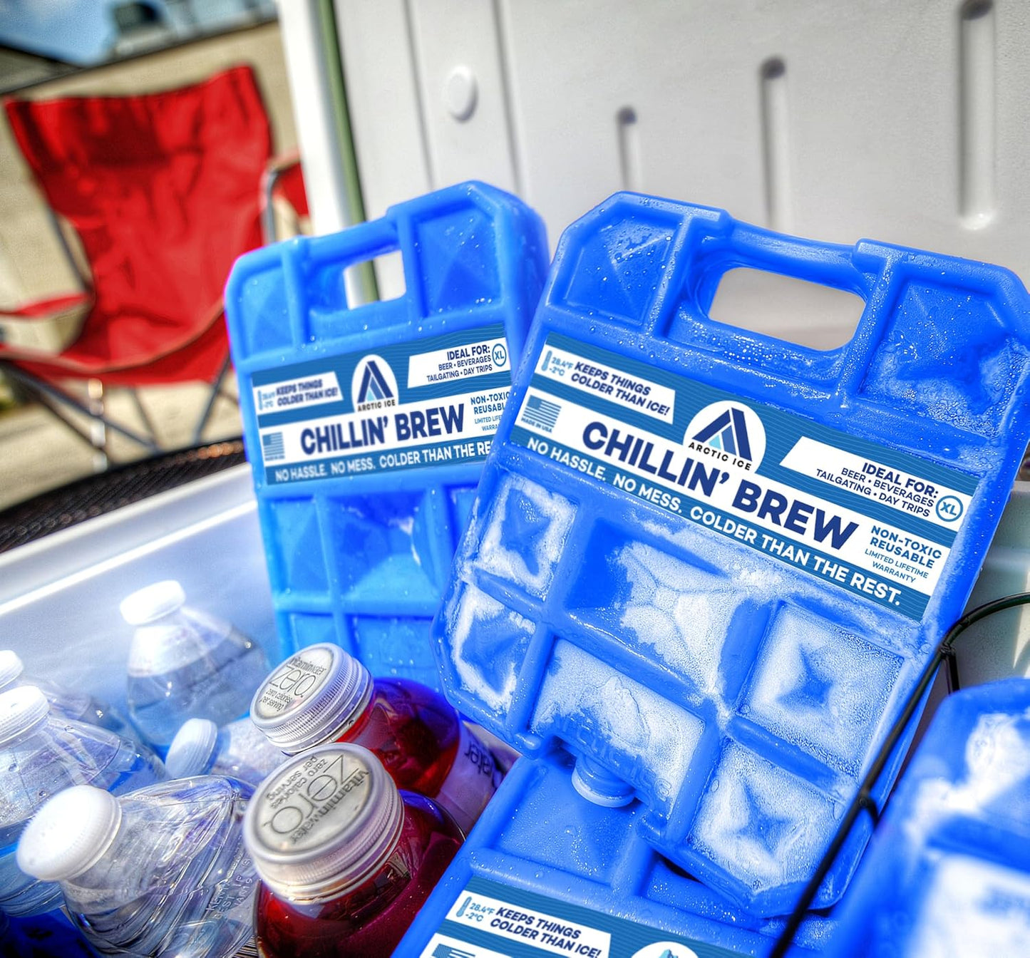 Arctic Ice Reusable Ice Pack - Long Lasting Beverage Cooler Freezes at 28°F