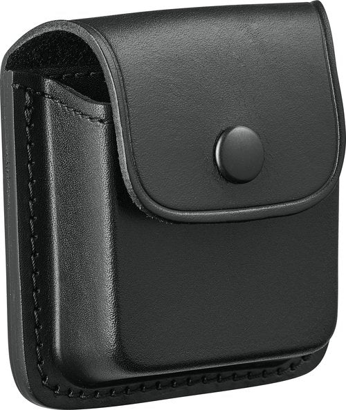 Perfect Fit Leather Nasal Spray Case for Naloxone Opiod Overdose Antidote Spray, First Aid Spray Case Black Leather with Black Snap
