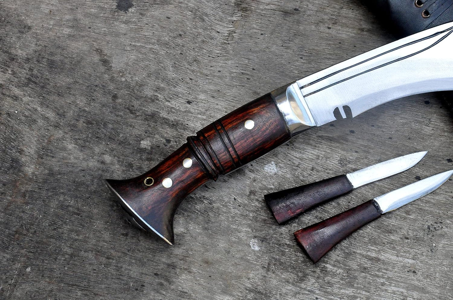 Authentic Farmer Kukri-khukuri Knife -10" Handcrafted Carbon Steel Blade, Full Tang Handle, Buffalo Leather Scabbard - Ideal for Camping, Bushcraft, Outdoor & Survival Use-from Nepal