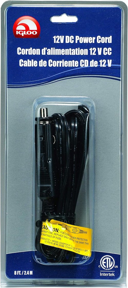 Igloo 12-Volt DC Power Cord, Black (25121)