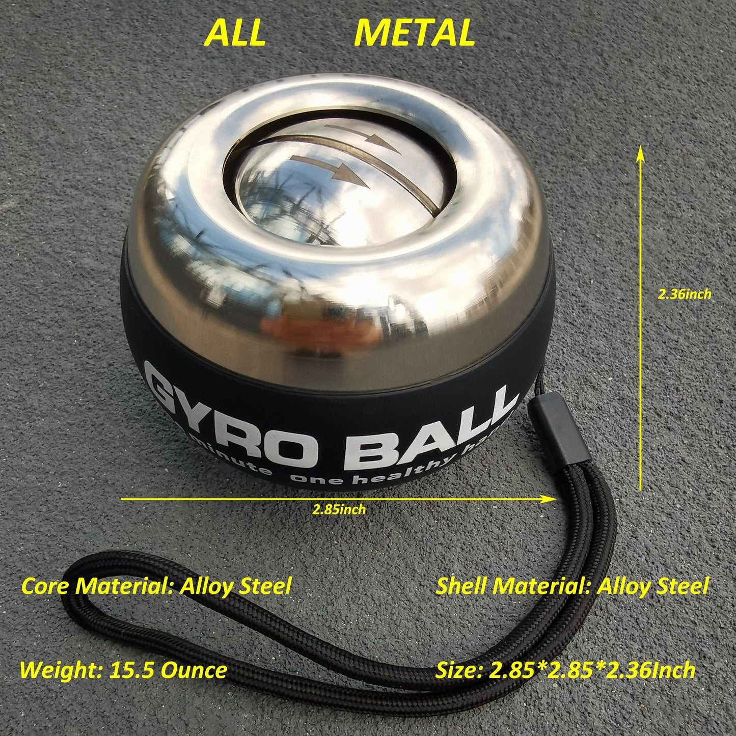 EXBEPE All-Metal Torque Ball and Metal Light-up Gyro Ball Bundle Item