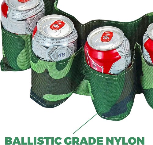 Camo Beer Belt, Holds 6 Cans or Bottles - Camouflage Holster
