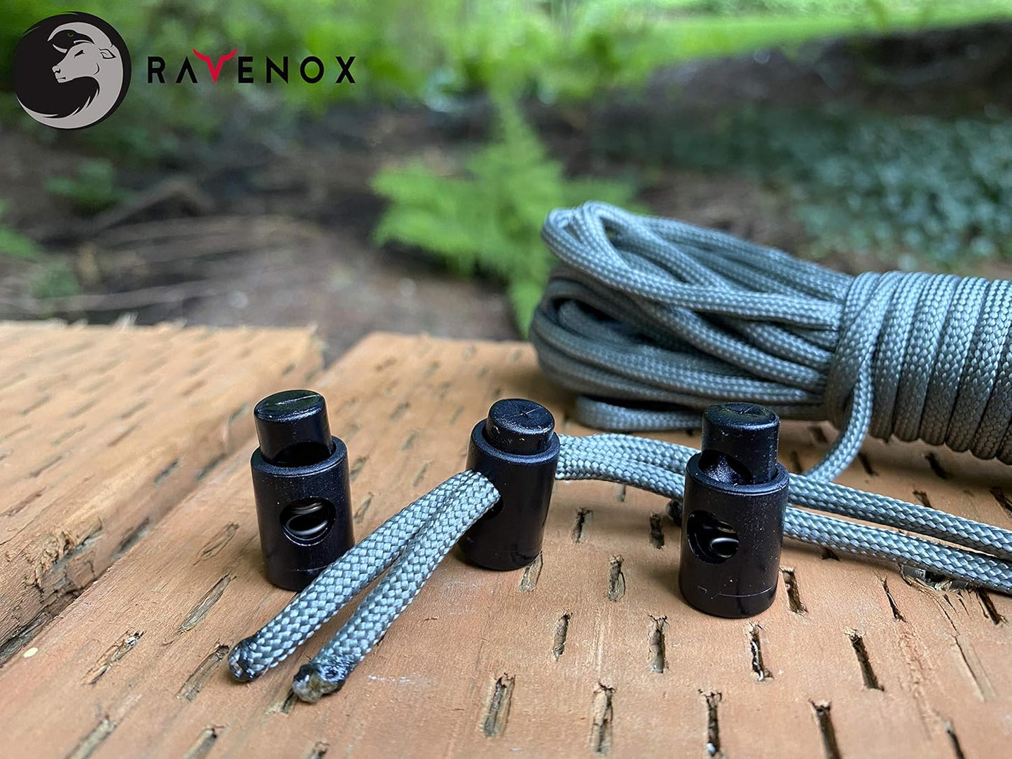 Ravenox Cord Locks for Drawstrings - Durable Plastic Barrel Stoppers for Luggage, Apparel & Outdoor Gear