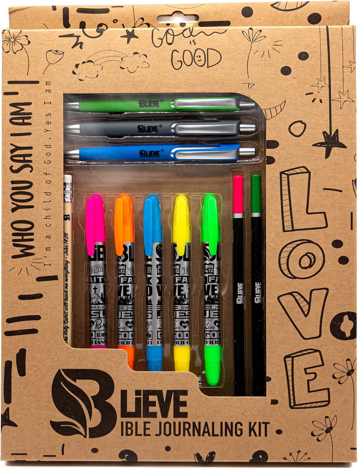 BLIEVE - Aesthetic Highlighters and Gel Pens With Soft Ink And Tip, Bible Highlighters and Pens No Bleed, Dry Fast Easy to Hold, for Bible Journaling Planner School Supplies (Pastel)