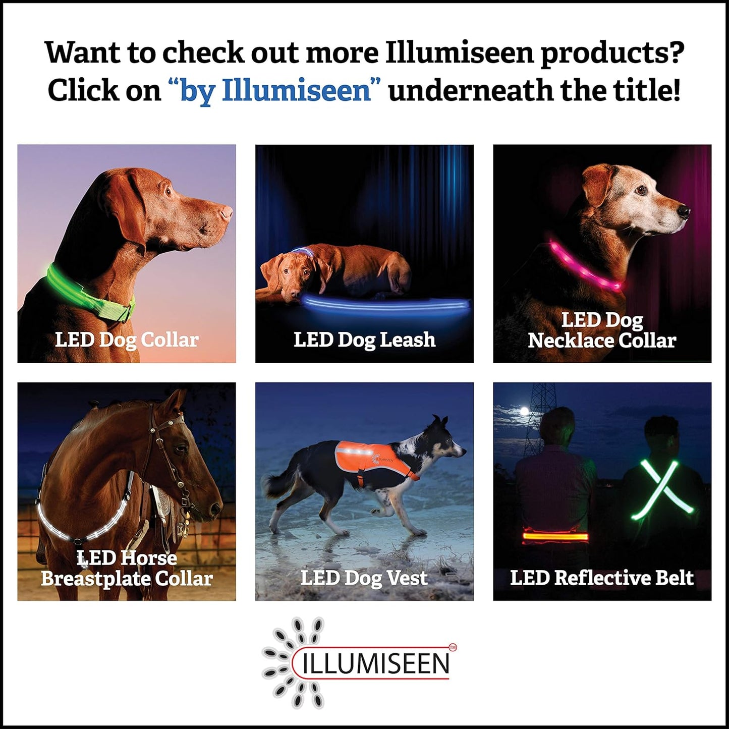Illumiseen LED Reflective Belt Extension – Adds 19.6” for Enhanced Visibility