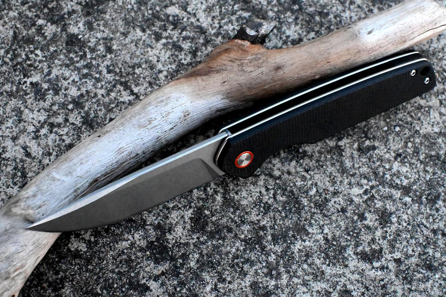 YAK & YETI Micarta Handle Folding Knife- Everyday Carry Knife for Men and Women - Indoor or Outdoor-Camping and Hunting knife-D2 steel Blade knives