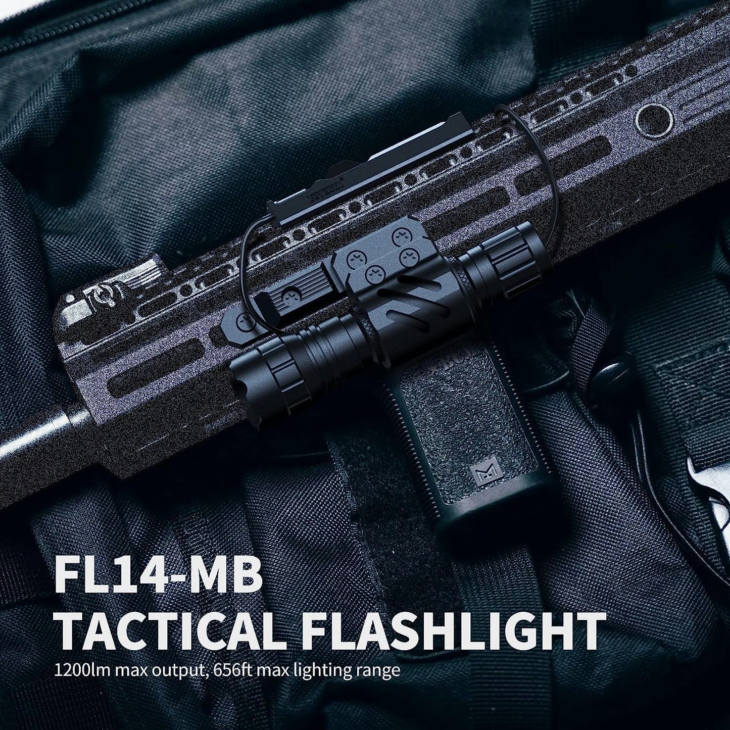 Feyachi Tactical Flashlight 1200 Lumen LED Weapon Light,Waterproof with Picatinny/M Lock Mount, Pressure Switch Included (M Lock Mounted)