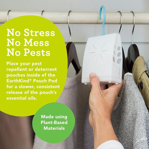 EarthKind Pouch Pod - Protective Pouch Holder for Stay Away Pest Repellent Pouches - Holder Extends Pouch Life up to 3X for Pantries, Closets & More