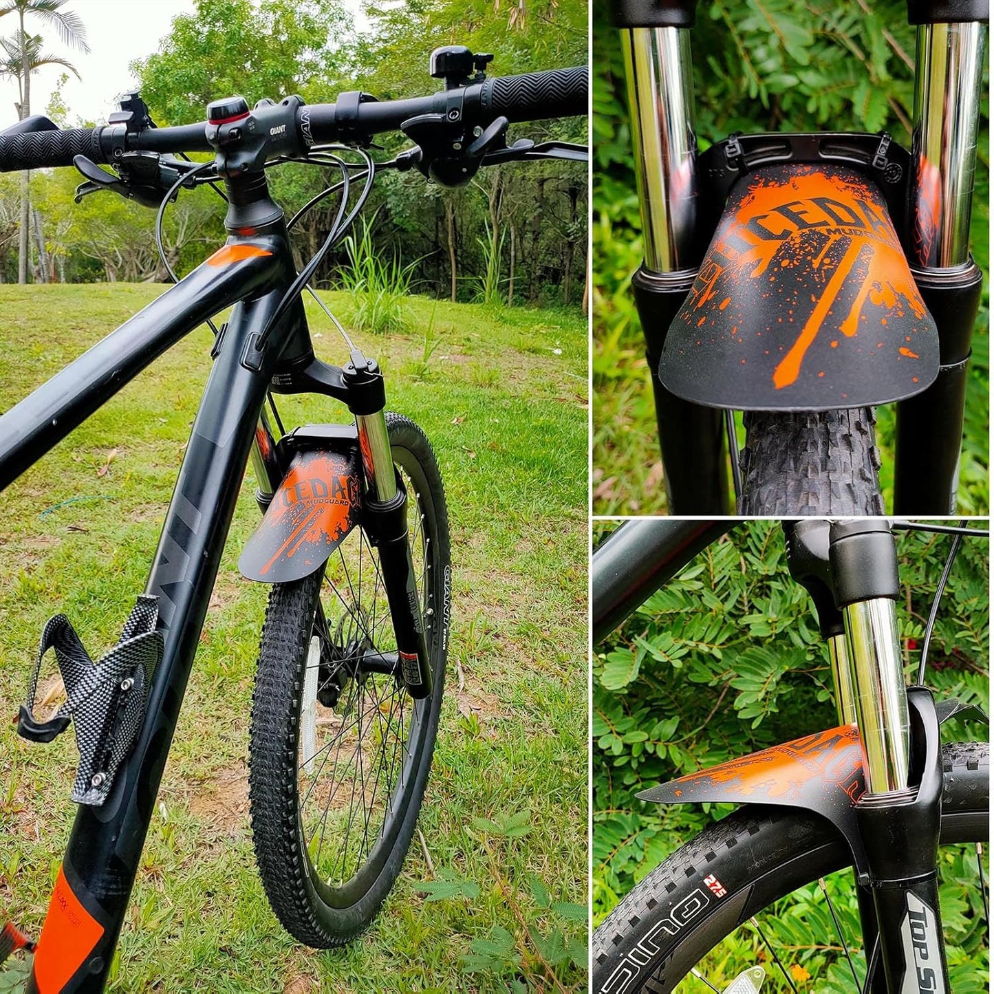NICEDACK Bike Fender, Adjustable MTB Mud Guard, Front and Rear Compatible Mudguards, Fits 650B 20" 26" 27.5" 29 inch Fat Tire Bikes and All Disc Brake Bicycles
