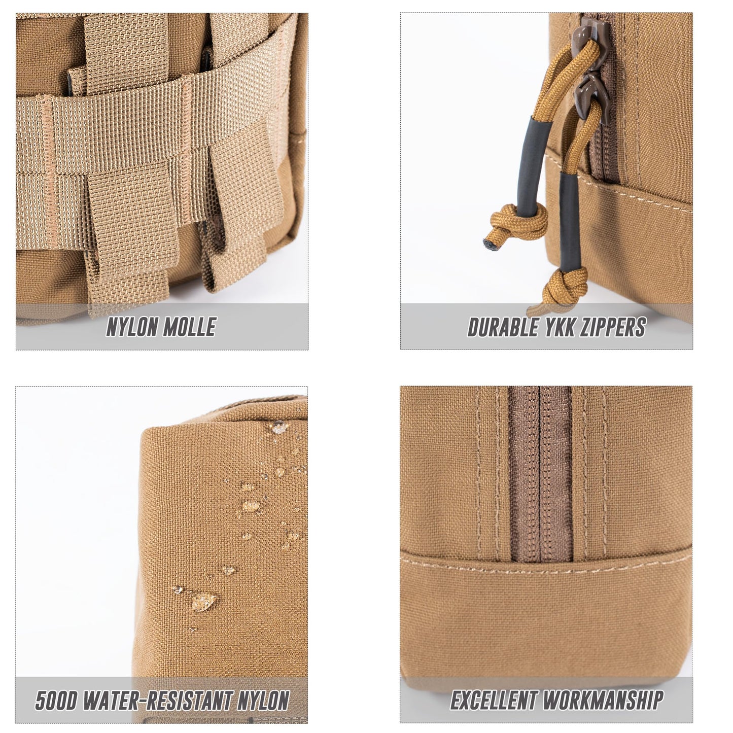 CLTAC Tactical Pouch Utility MOLLE Admin Pack Military Medical EMT IFAK Organizer EDC Tool Pocket with 500D Nylon YKK
