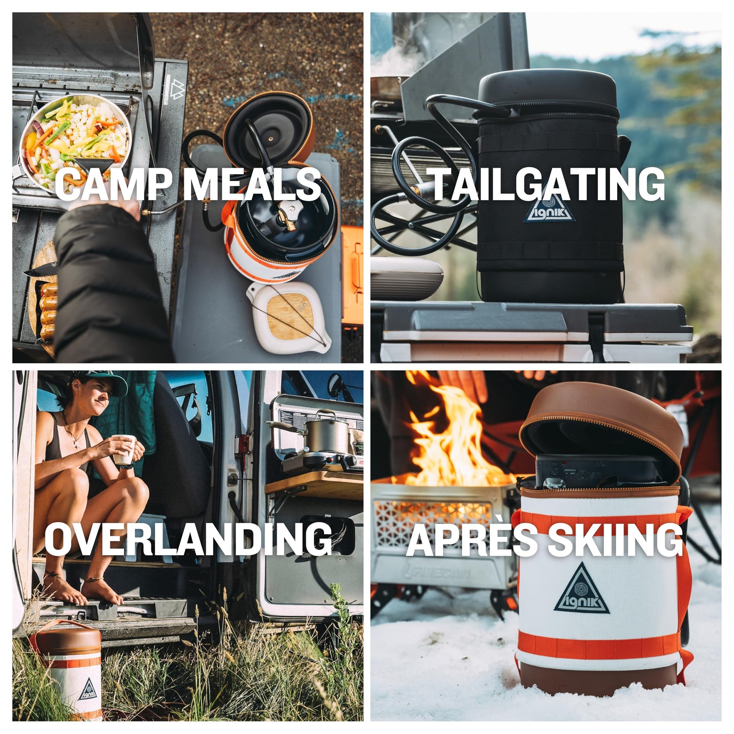 Ignik Refillable Gas Growler Deluxe 5-Pound Propane Tank with Carry Case and Adapter Hose, Arctic Case/Blue Tank