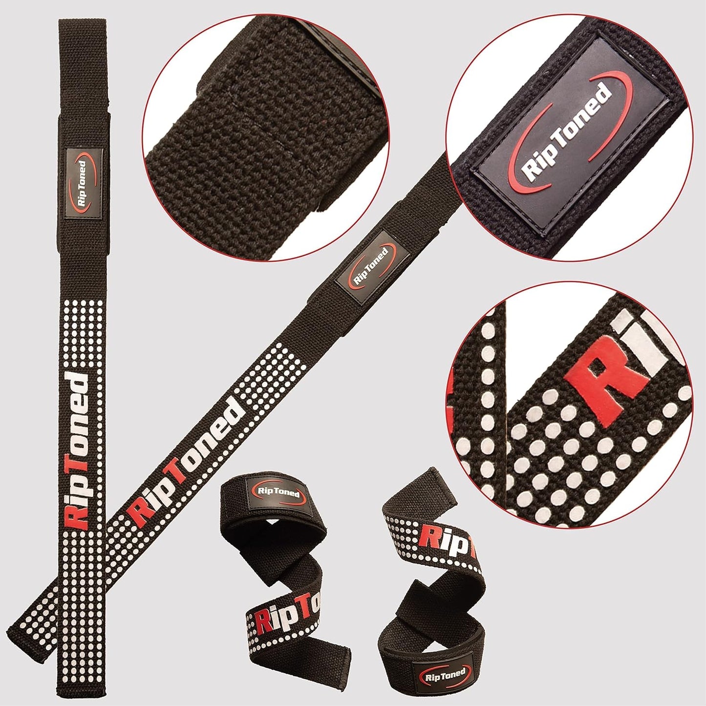 Rip Toned Performance Wrist Straps For Weightlifting - 23" Weight Lifting Straps for Men, Women (Padded) - Cotton Gym Wrist Wraps for Deadlift, Strength Training, Powerlifting, Bodybuilding