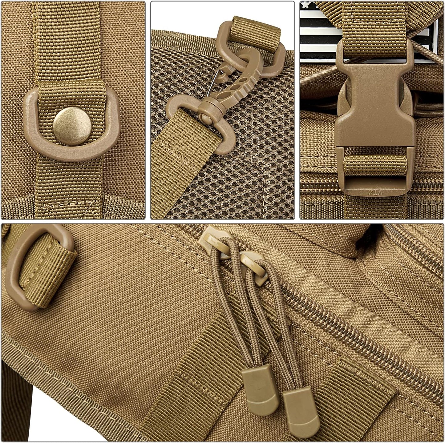 G4Free Tactical Sling Backpack Big Molle EDC Assault Range Bag Pack Military Style for Concealed Carry