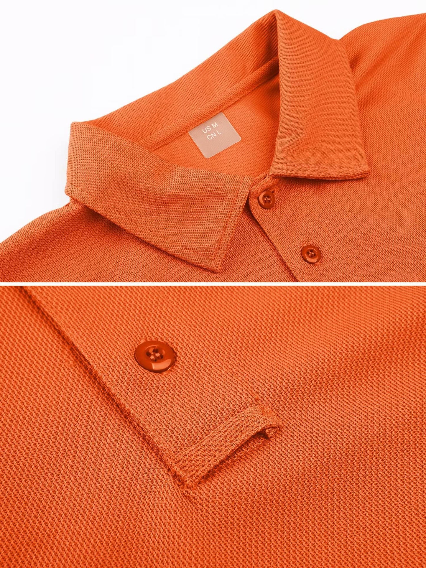MAGCOMSEN Polo Shirts for Men Golf Shirts Work Dry Fit Casual Shirts Quick Dry Summer Shirts Short Sleeve Orange M