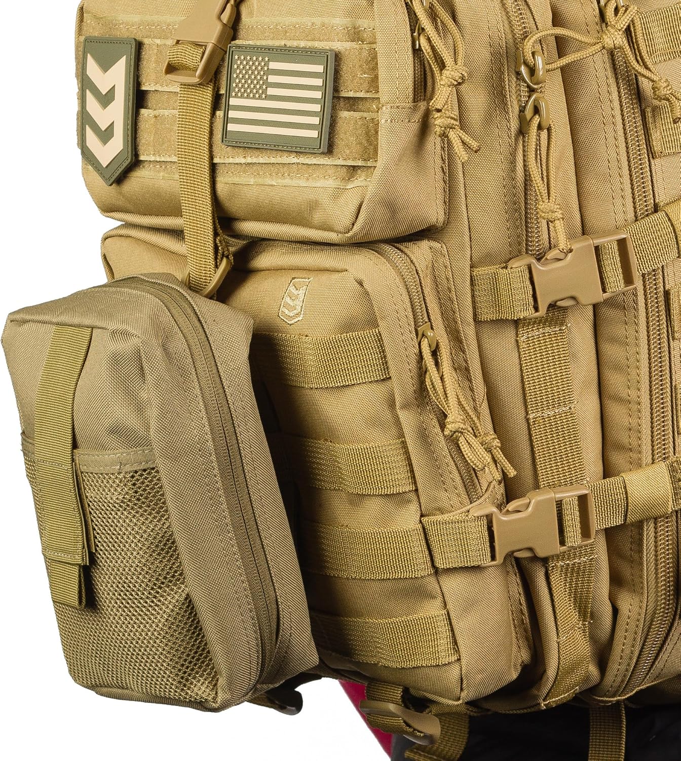 3VGEAR Large MOLLE Medic Pouch - Waterproof with Clamshell Opening, Elastic Loops for Medical Supplies, Hook and Loop Strips, Rugged 600D Polyester