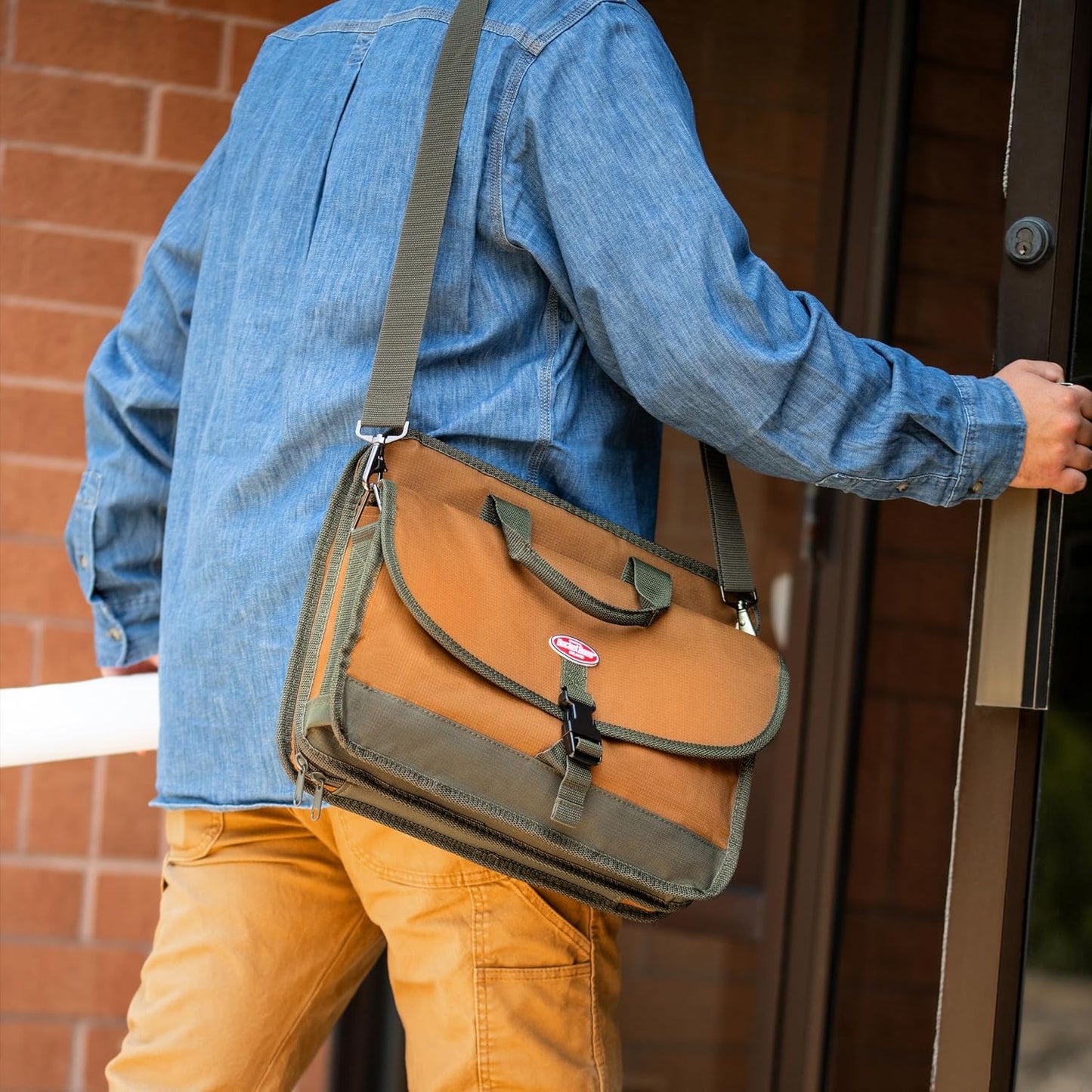 Bucket Boss Contractor's Briefcase in Brown, 62100, Brown|Brown and Green