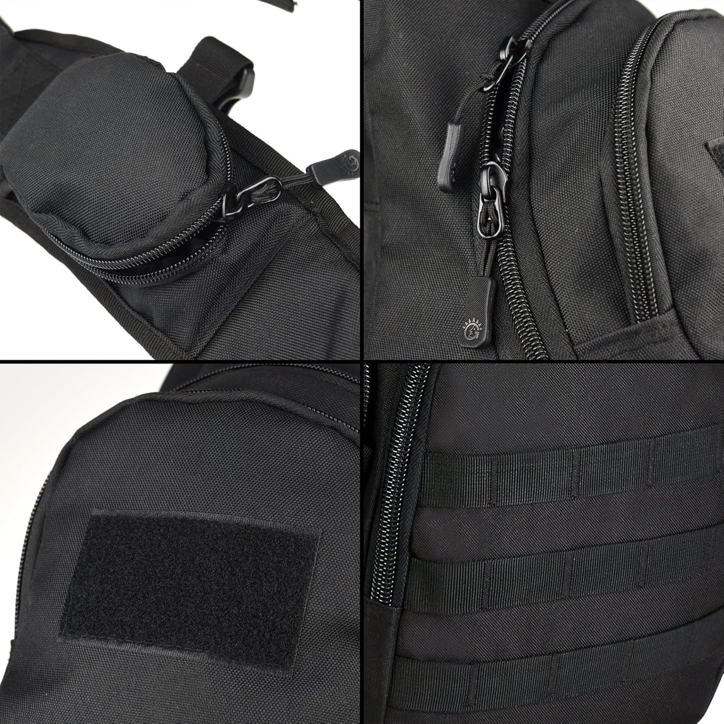 Tactical Sling Pack - Military Molle Crossbody Shoulder Bag with Custom Patch