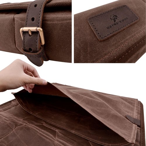 Waxed Canvas Gun Cleaning Mat, 59" x 18" Large Gun Cleaning and Shooting Mat Pad, Portable (Coffee)