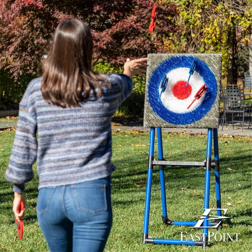 EastPoint Original Axe Throwing Game Set – Steel Frame Target for Indoor and Outdoor Use