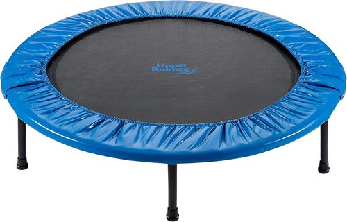 Machrus Upper Bounce Mini Trampoline for Adults – Rebounder Exercise & Fitness Trampolines for Kids – Small Durable Rebounder with Jumping Mat, Portable & Foldable Workout Trampoline.