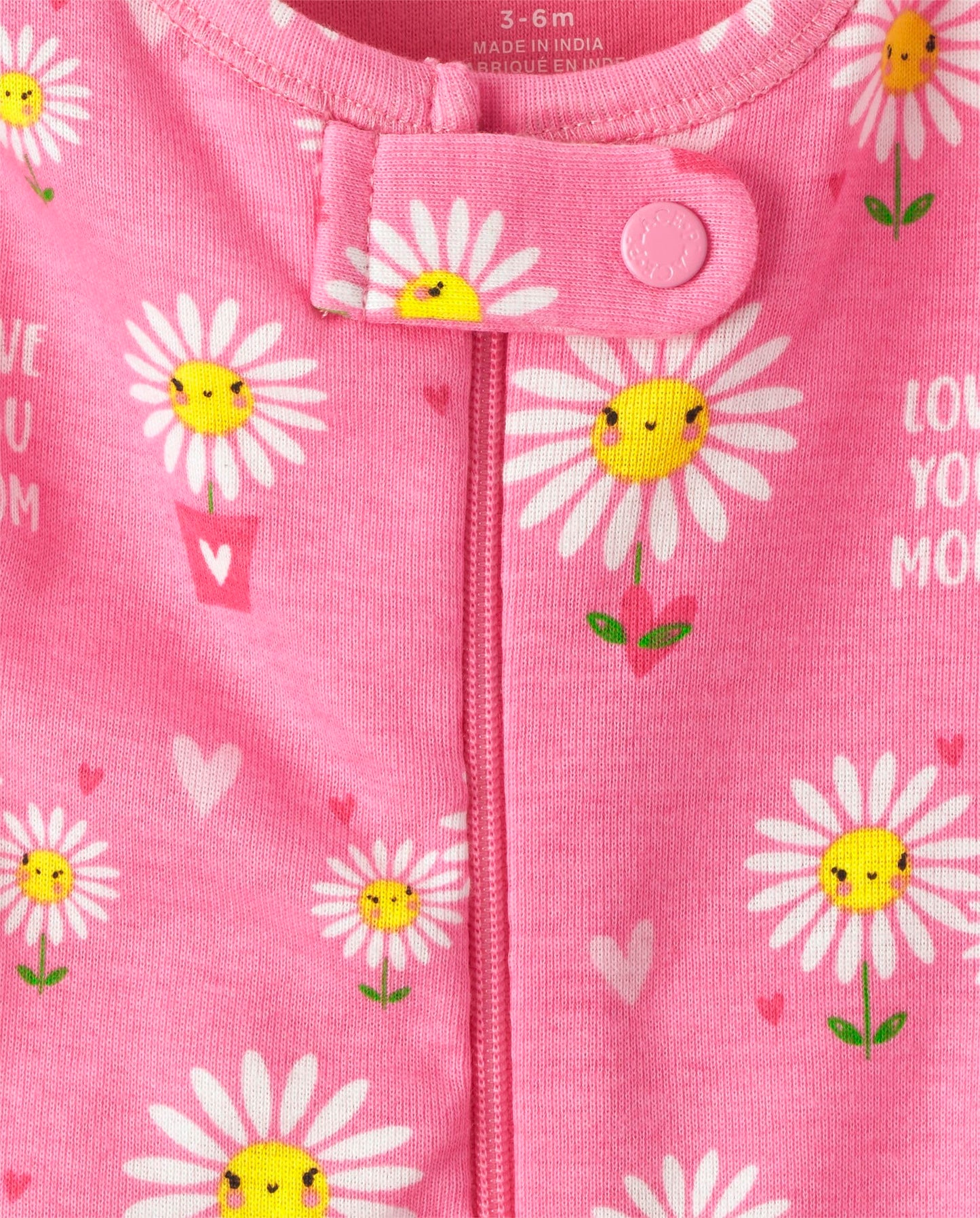 The Children's Place,Short Sleeve One Piece Footless Pajamas,CRUISEPINK,9-12 MONTHS