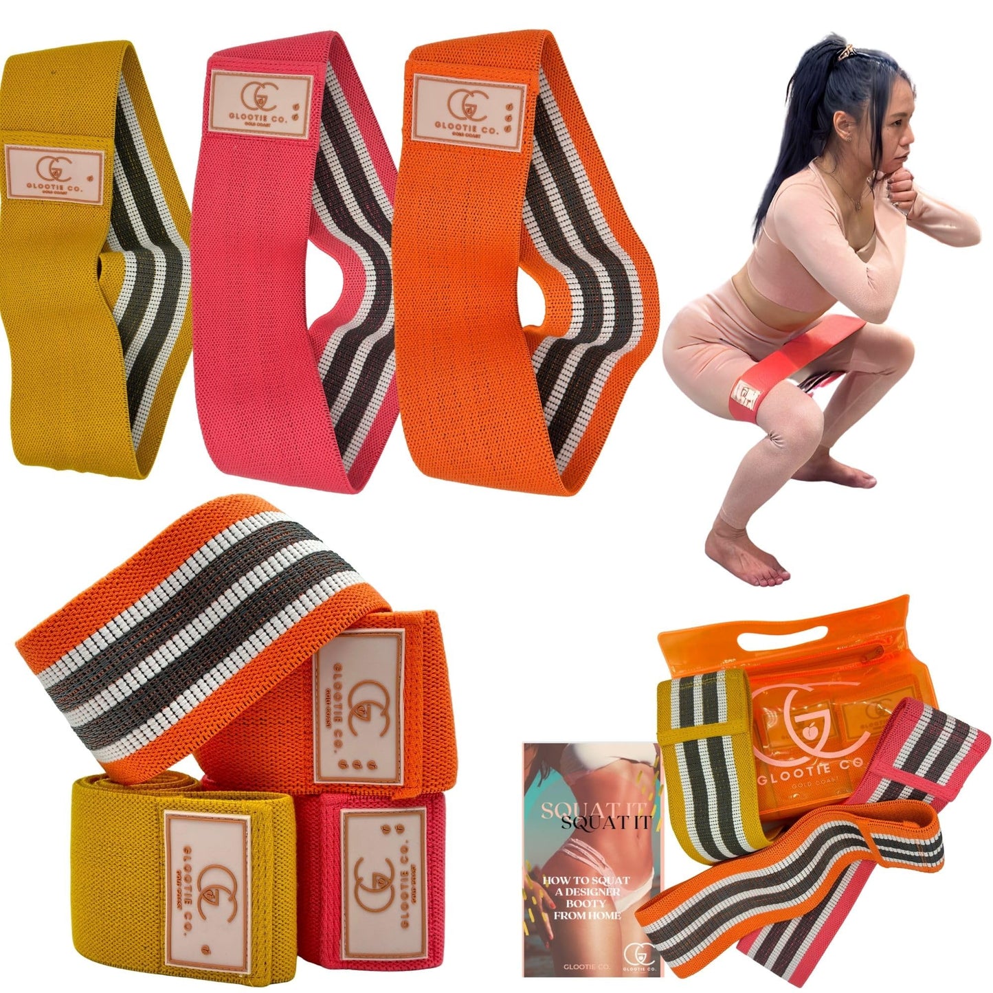 Fabric Resistance Bands for Working Out - Unbreakable Booty Bands Set - Exercise Bands for Resistance, Yoga, Pilates, Rehab and Home Workouts - Leg Workout for Women and Men