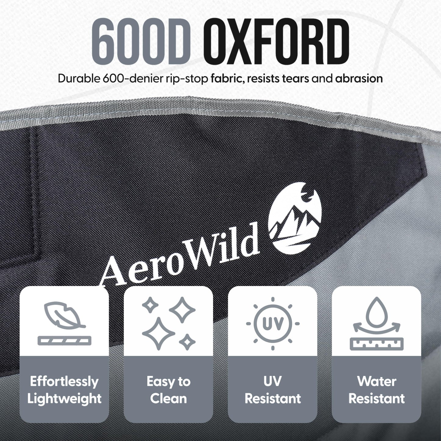 AeroWild Double Folding Chair – Portable Loveseat for 2 Adults with 600 lbs Support – Water & UV Resistant Folding Outdoor Chair for Beach, Picnic, Camping