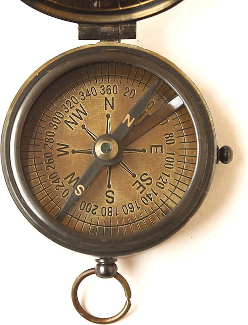 Brass Compass Vintage Finish Kelvin Hughes 100 Year Calendar Compasses Lid Compass Directional & Navigational Tool