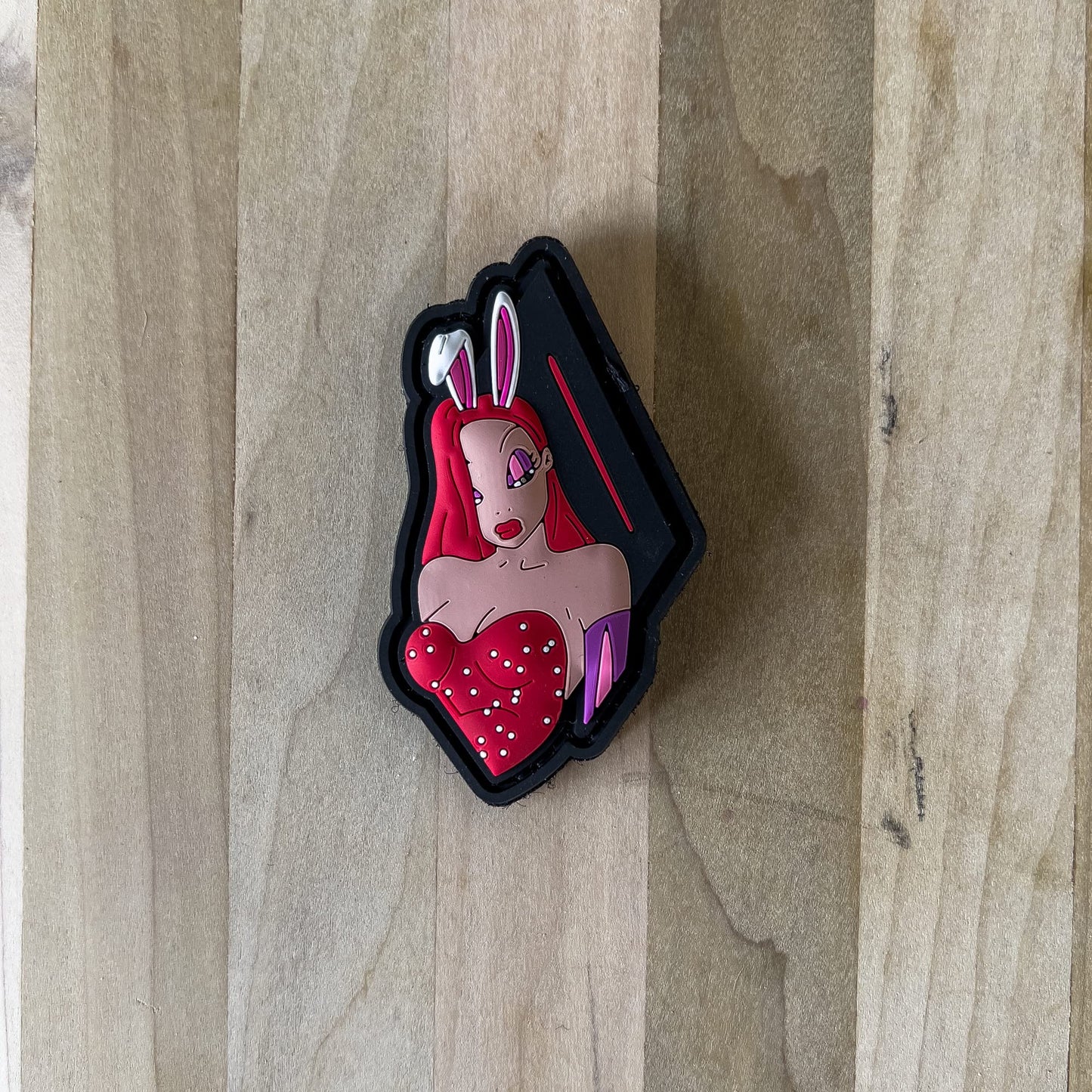 Sexy Woman with Bunny Ears - PVC Morale Patch | Hook & Loop Backing